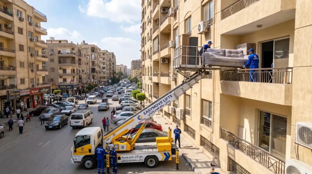 ارخص ونش رفع اثاث بالحي العاشر بمدينة نصر