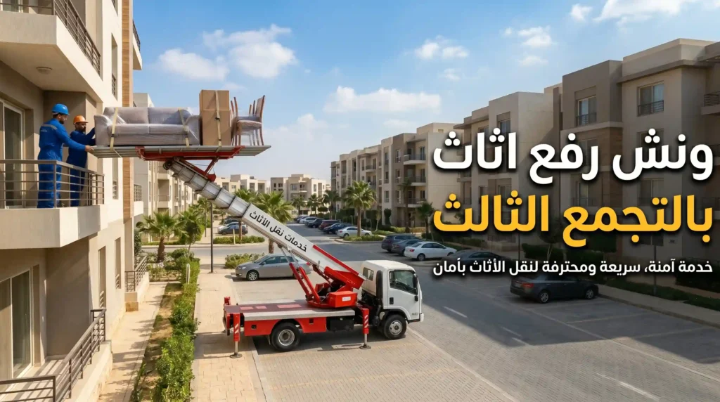 ونش رفع اثاث بالتجمع الثالث