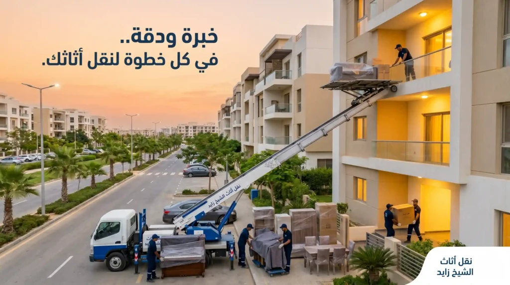 ارخص ونش رفع اثاث بالشيخ زايد