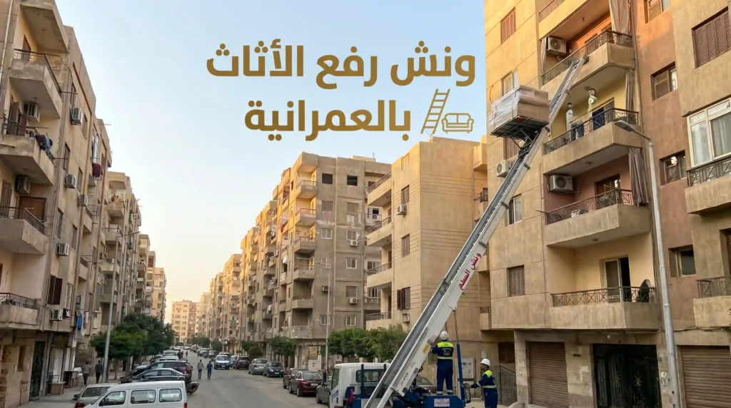 ارخص ونش رفع الاثاث بالعمرانية