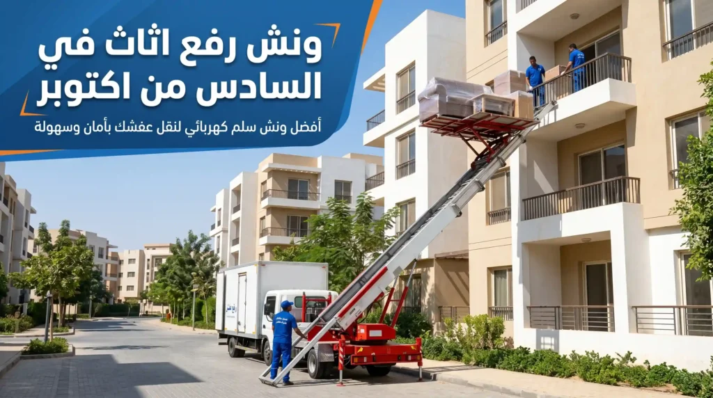 ونش رفع اثاث في السادس من اكتوبر